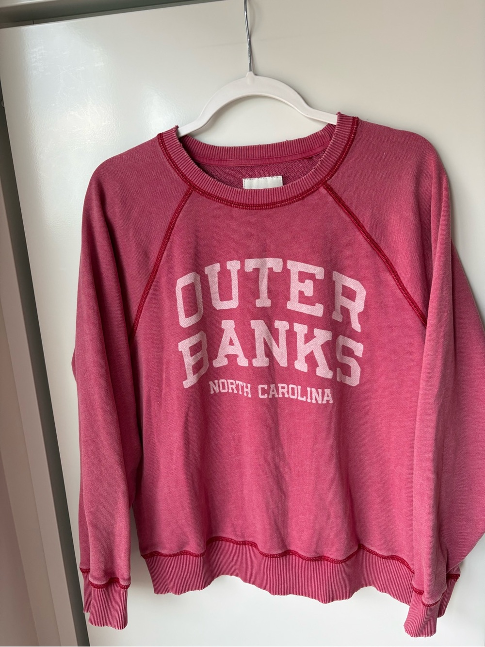 American Eagle Outfitters Red 'Outer Banks' Crewneck Sweatshirt